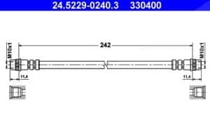 Ate Bremsschlauch Hinterachse [Hersteller-Nr. 24.5229-0240.3] für Peugeot