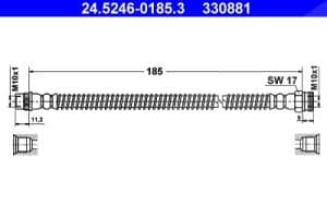 Ate Bremsschlauch hinten [Hersteller-Nr. 24.5246-0185.3] für Citroën