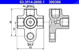 Ate Verbindungs-/Verteilerstück