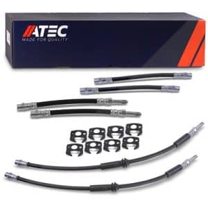 Atec 6x Bremsschlauch + Haltefedern Vorne + Hinten [Hersteller-Nr. 40985296] für VW