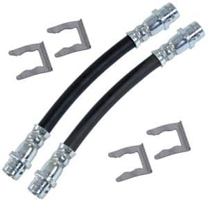 Bestprice 2x Bremsschlauch + Haltefedern hinten [Hersteller-Nr. 34004650] für Audi