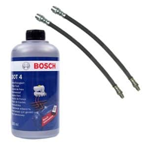 Bestprice 2x Bremsschlauch hinten + 500ml Bremsflüssigkeit [Hersteller-Nr. 31294168] für Mercedes-Benz