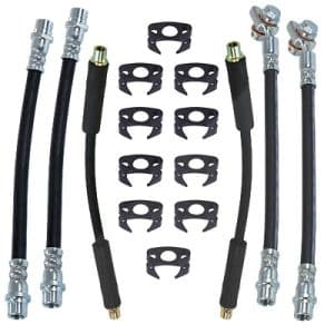 Bestprice 6x Bremsschlauch + Haltefeder vorne + hinten [Hersteller-Nr. 34004633] für Audi