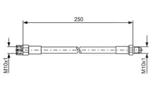 Bosch Bremsschlauch [Hersteller-Nr. 1987476009] für Audi