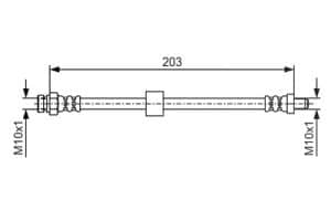 Bosch Bremsschlauch [Hersteller-Nr. 1987476035] für Dodge