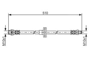 Bosch Bremsschlauch [Hersteller-Nr. 1987476056] für BMW