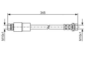 Bosch Bremsschlauch [Hersteller-Nr. 1987476058] für Ford