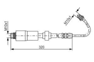 Bosch Bremsschlauch [Hersteller-Nr. 1987476067] für Renault