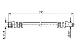 Bosch Bremsschlauch [Hersteller-Nr. 1987476081] für Mercedes-Benz
