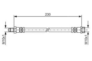 Bosch Bremsschlauch [Hersteller-Nr. 1987476083] für Mercedes-Benz