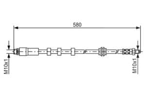 Bosch Bremsschlauch [Hersteller-Nr. 1987476093] für BMW