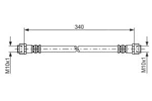 Bosch Bremsschlauch [Hersteller-Nr. 1987476118] für Mercedes-Benz