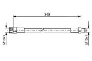 Bosch Bremsschlauch [Hersteller-Nr. 1987476129] für Volvo