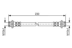 Bosch Bremsschlauch [Hersteller-Nr. 1987476137] für Nissan