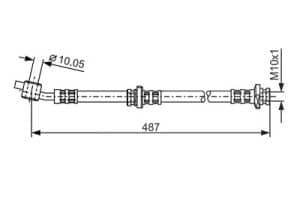 Bosch Bremsschlauch [Hersteller-Nr. 1987476168] für Nissan