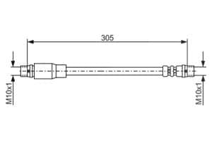 Bosch Bremsschlauch [Hersteller-Nr. 1987476171] für Audi
