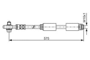 Bosch Bremsschlauch [Hersteller-Nr. 1987476172] für Audi
