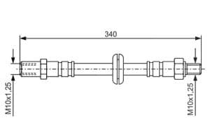 Bosch Bremsschlauch [Hersteller-Nr. 1987476191] für Lada