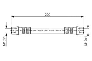 Bosch Bremsschlauch [Hersteller-Nr. 1987476203] für Opel