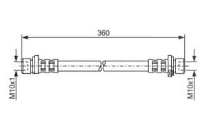 Bosch Bremsschlauch [Hersteller-Nr. 1987476210] für Honda