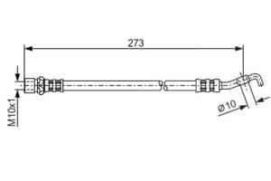 Bosch Bremsschlauch [Hersteller-Nr. 1987476212] für Toyota