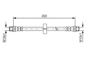 Bosch Bremsschlauch [Hersteller-Nr. 1987476219] für Audi