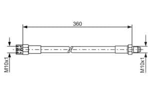 Bosch Bremsschlauch [Hersteller-Nr. 1987476235] für Audi