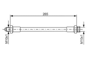 Bosch Bremsschlauch [Hersteller-Nr. 1987476244] für Citroën