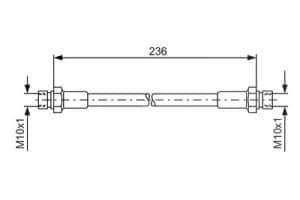 Bosch Bremsschlauch [Hersteller-Nr. 1987476289] für Porsche