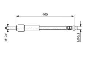 Bosch Bremsschlauch [Hersteller-Nr. 1987476297] für Mercedes-Benz