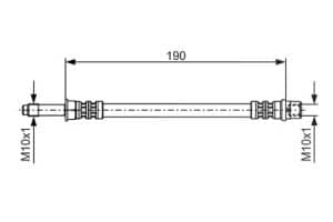Bosch Bremsschlauch [Hersteller-Nr. 1987476310] für VW