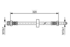 Bosch Bremsschlauch [Hersteller-Nr. 1987476317] für Skoda