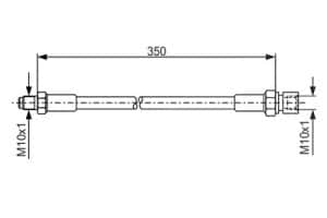 Bosch Bremsschlauch [Hersteller-Nr. 1987476324] für VW
