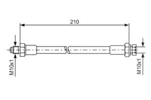 Bosch Bremsschlauch [Hersteller-Nr. 1987476327] für VW