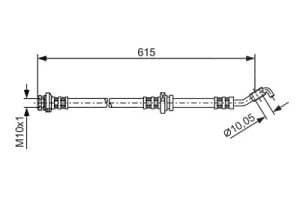 Bosch Bremsschlauch [Hersteller-Nr. 1987476362] für Nissan