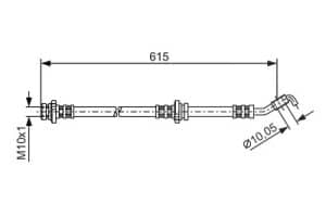Bosch Bremsschlauch [Hersteller-Nr. 1987476363] für Nissan