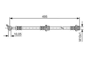 Bosch Bremsschlauch [Hersteller-Nr. 1987476399] für Nissan