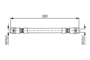 Bosch Bremsschlauch [Hersteller-Nr. 1987476402] für Audi