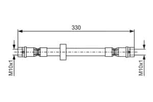 Bosch Bremsschlauch [Hersteller-Nr. 1987476410] für VW