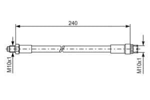 Bosch Bremsschlauch [Hersteller-Nr. 1987476421] für Renault