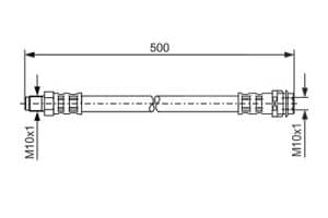 Bosch Bremsschlauch [Hersteller-Nr. 1987476453] für Mercedes-Benz