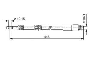 Bosch Bremsschlauch [Hersteller-Nr. 1987476455] für Opel