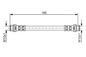 Bosch Bremsschlauch [Hersteller-Nr. 1987476458] für Audi