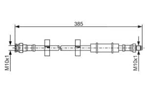 Bosch Bremsschlauch [Hersteller-Nr. 1987476460] für Fiat
