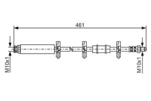 Bosch Bremsschlauch [Hersteller-Nr. 1987476463] für Citroën