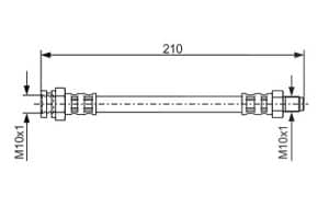 Bosch Bremsschlauch [Hersteller-Nr. 1987476502] für Hyundai
