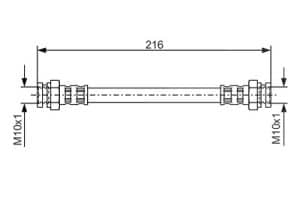 Bosch Bremsschlauch [Hersteller-Nr. 1987476529] für Citroën