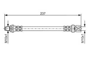 Bosch Bremsschlauch [Hersteller-Nr. 1987476564] für Opel