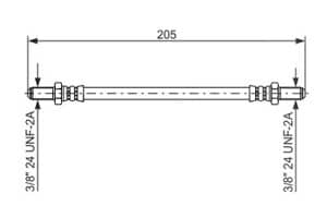 Bosch Bremsschlauch [Hersteller-Nr. 1987476575] für Austin