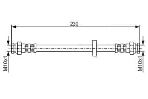Bosch Bremsschlauch [Hersteller-Nr. 1987476633] für Alfa Romeo